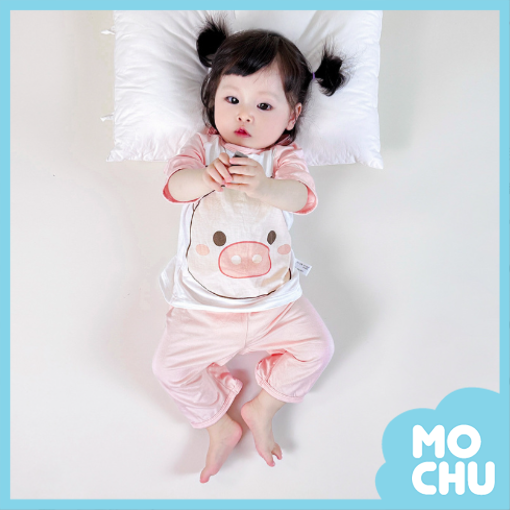 小豬頭莫代爾七分袖套裝