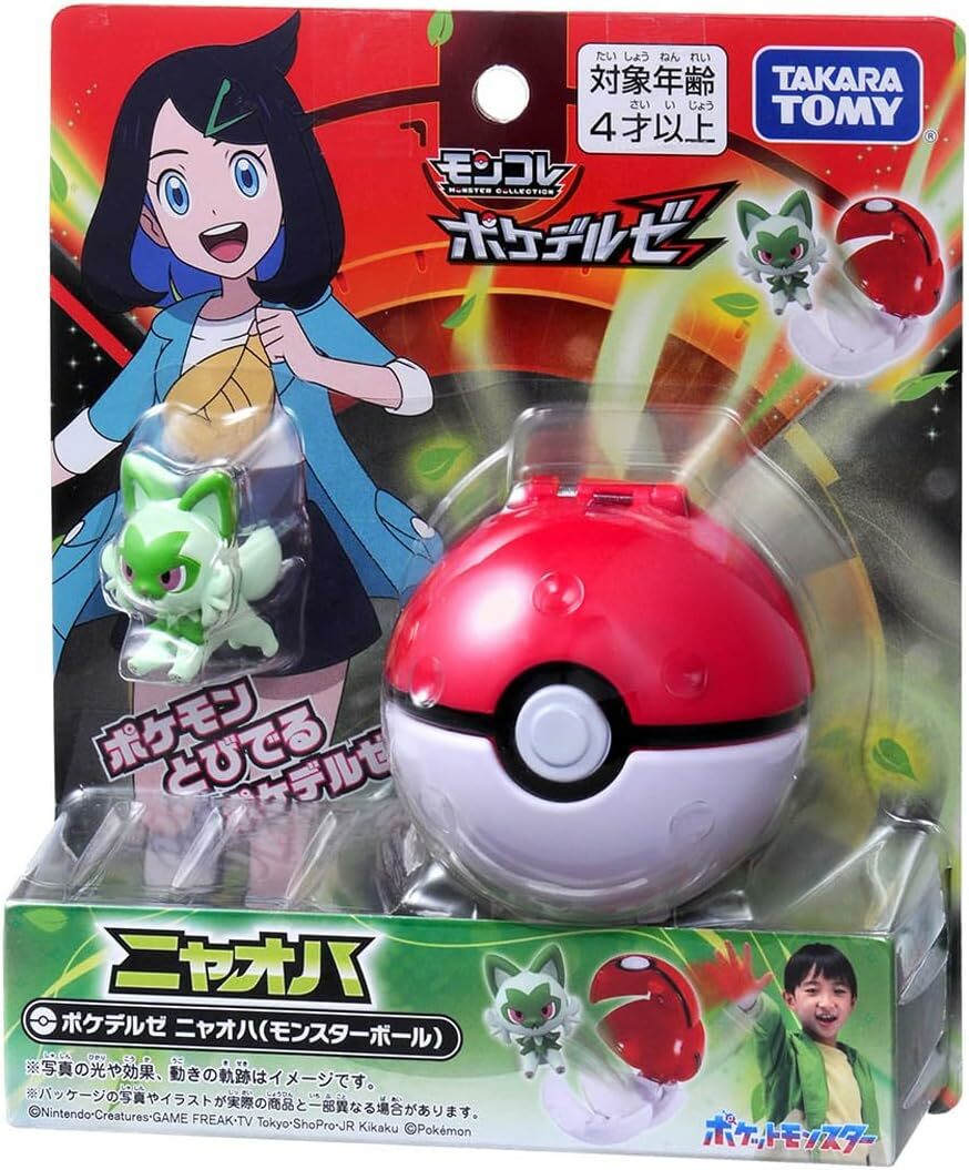 《 TAKARA TOMY 》PokeDel-Z 寶可夢新決戰球-精靈球(新葉喵)