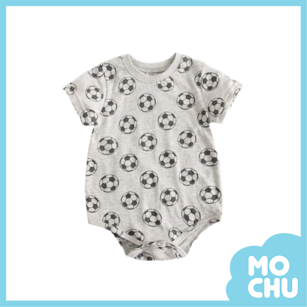 灰色足球短袖包屁衣