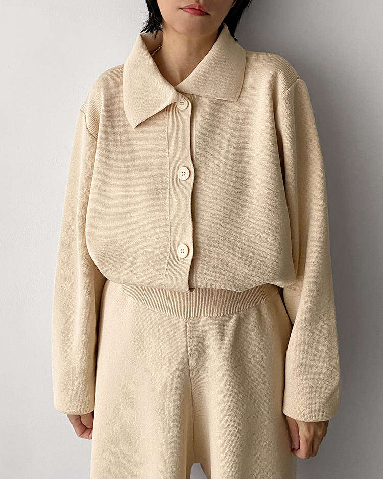 MFT-2495 針織開釦上衣 ᴄʀᴇᴀᴍ