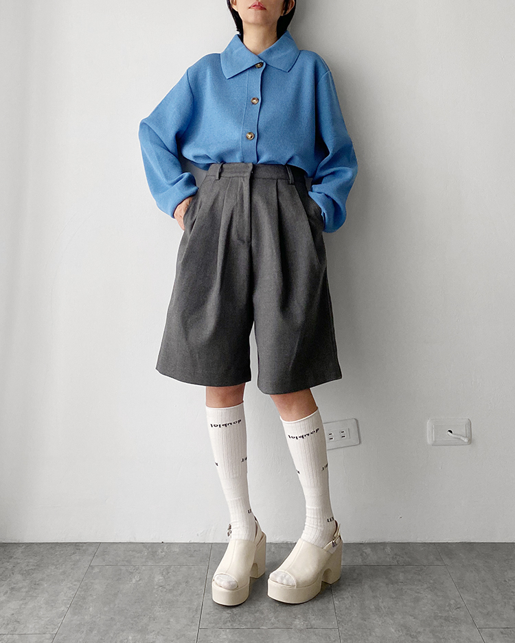 MFT-2495 針織開釦上衣 ʙʟᴜᴇ