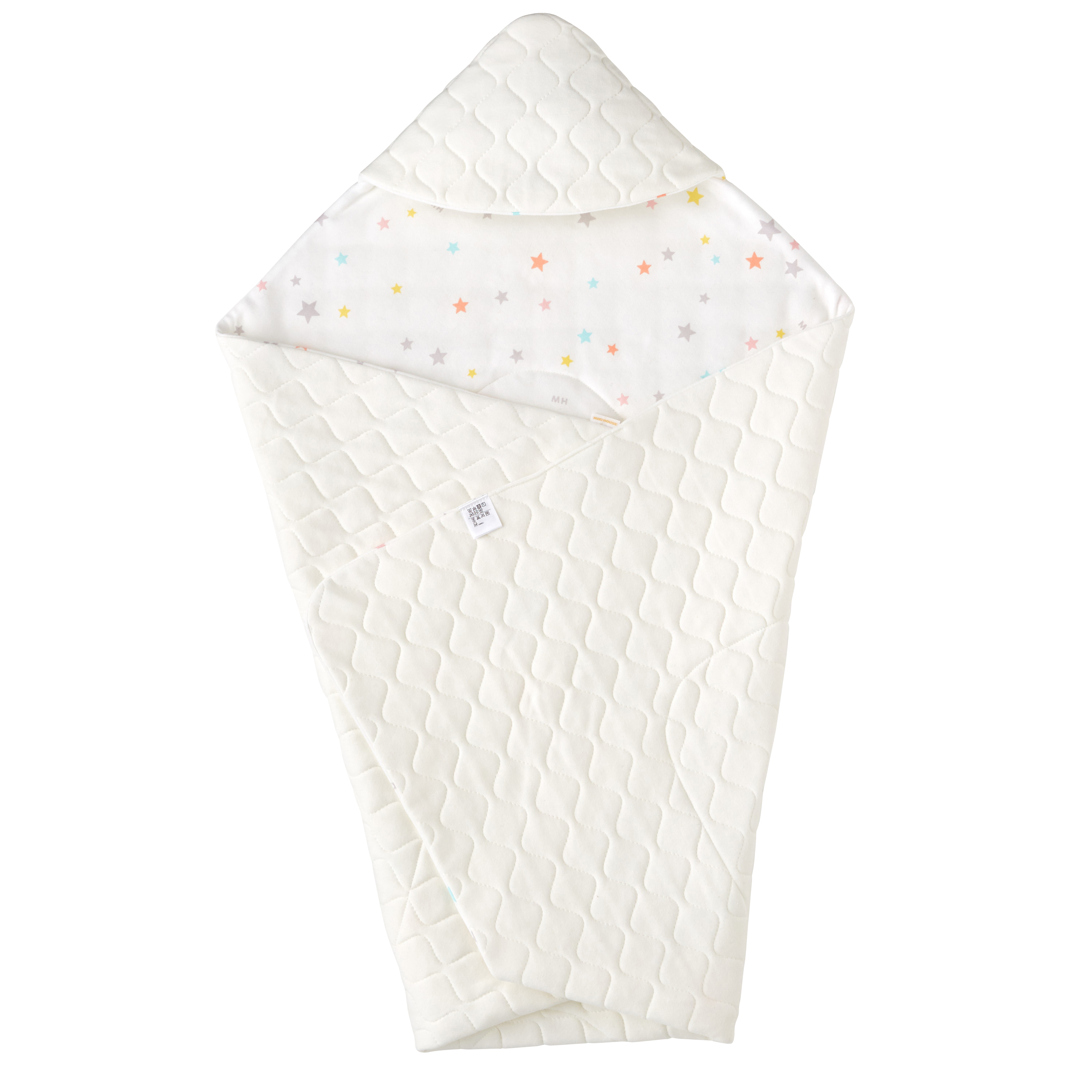 星星兩面用抱被-白