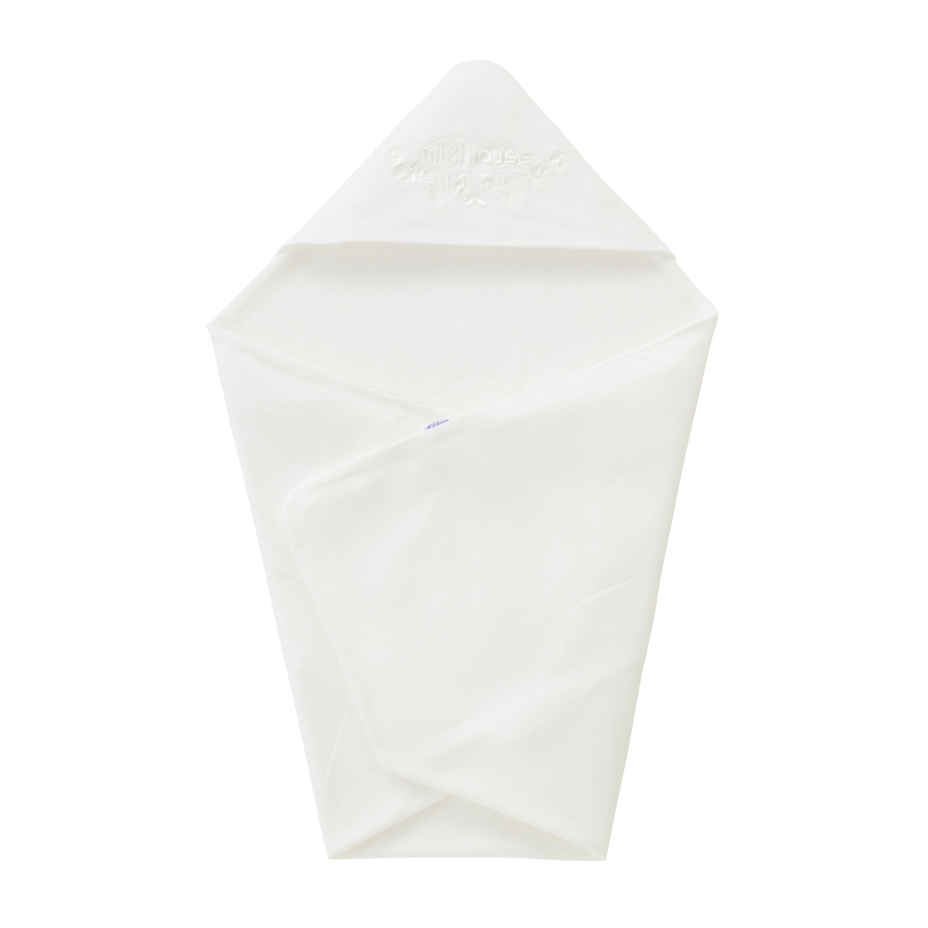 雙層針織紗布棉純色抱被-白