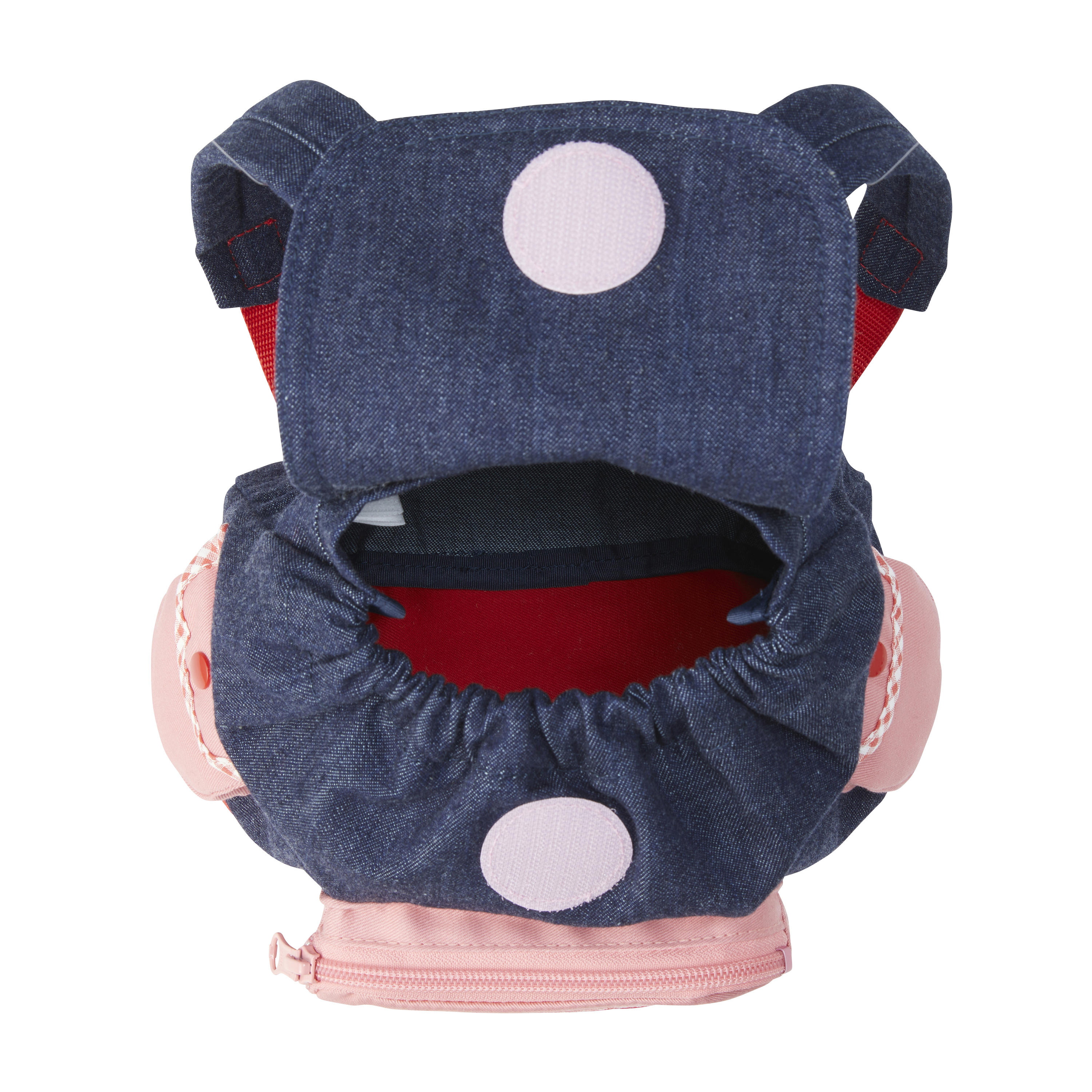 舞颯兔拼布牛仔雙肩包-靛藍