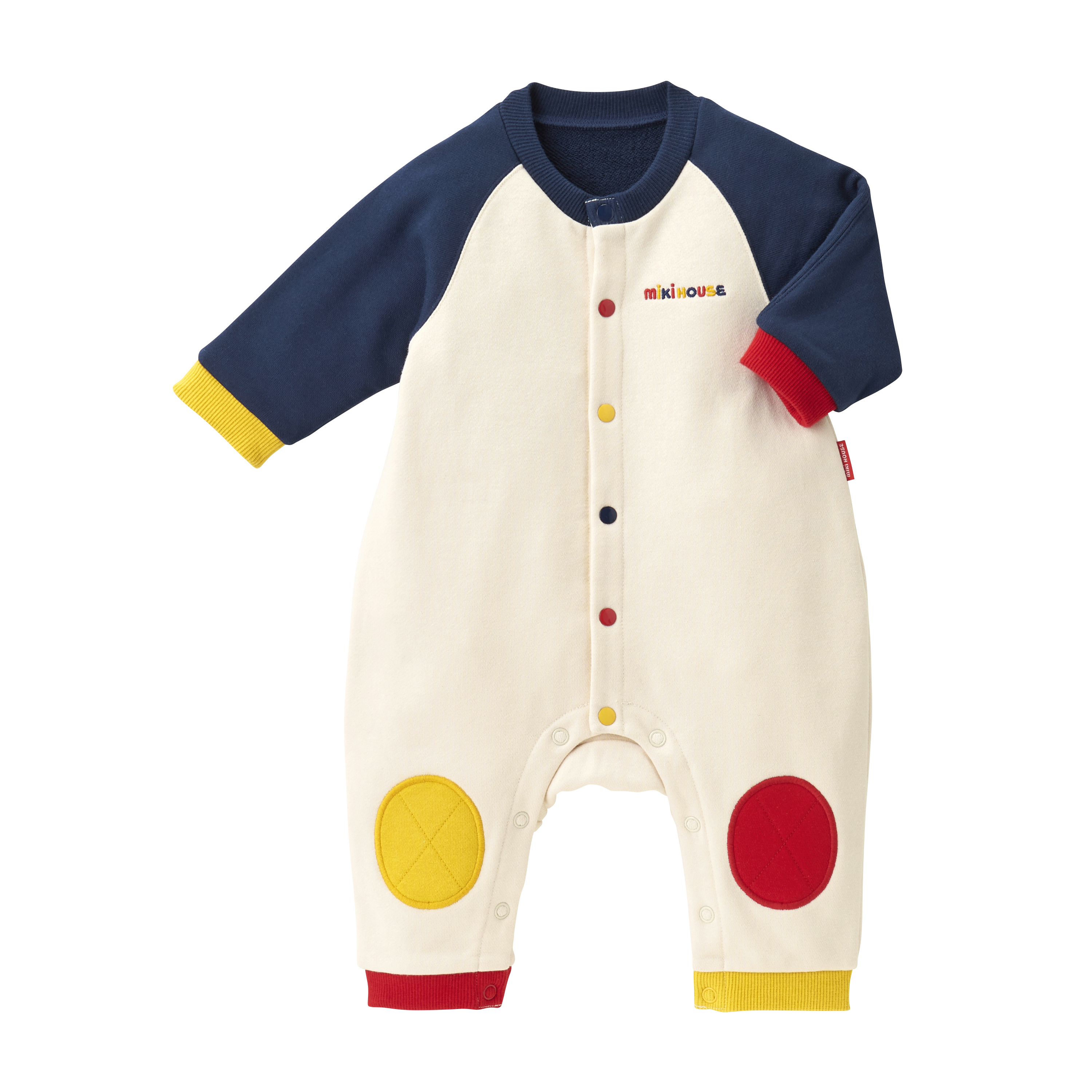 MIKI HOUSE 大LOGO長袖連身衣-多色