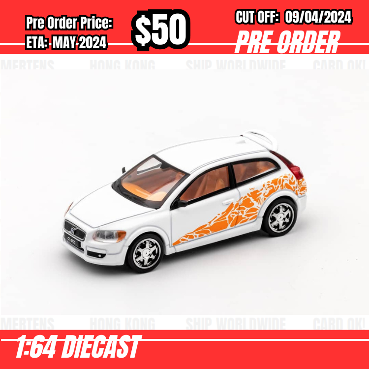 RS-$50   * DCT * 1:64 Volvo C30 Hatchback White Livery [OD02/04]