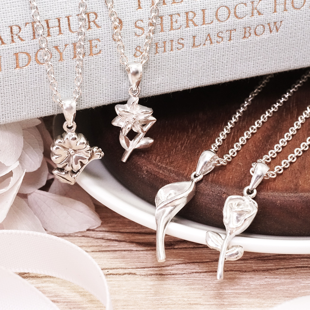 花語項鍊 母親節禮物 925純銀 花朵項鍊 女生項鍊 附母親節禮物包裝