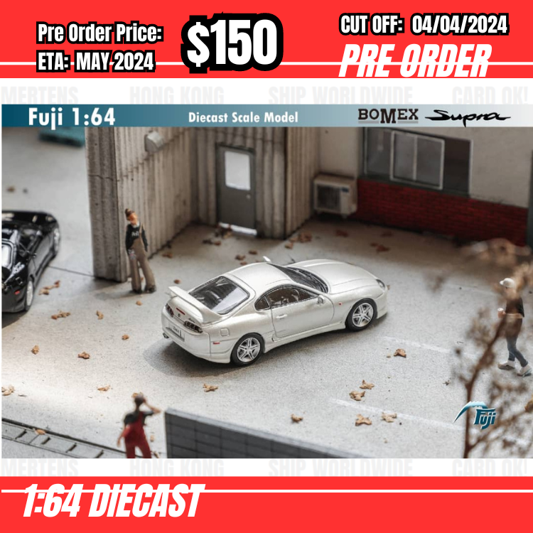 RS-$150  * Fuji * 1:64 Toyota Supra RZ MK IV Bomex V1 White [OD02/04]