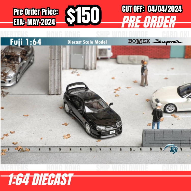 RS-$150  * Fuji * 1:64 Toyota Supra RZ MK IV Bomex V1 Black [OD02/04]