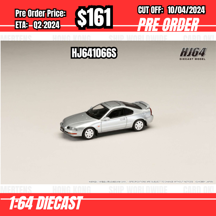 RS-$161  * Hobby Japan * 1:64 Honda PRELUDE 2.2Si-VTEC (BB4) EARLY VERSION SILVER HJ641066S [OD02/04]