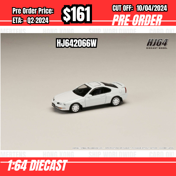 RS-$161  * Hobby Japan * 1:64 Honda PRELUDE 2.2Si-VTEC (BB4) LATE VERSION WHITE HJ642066W [OD02/04]