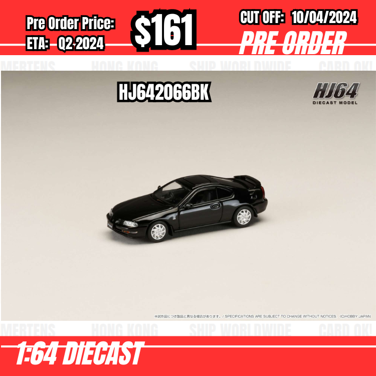 RS-$161  * Hobby Japan * 1:64 Honda PRELUDE 2.2Si-VTEC (BB4) LATE VERSION BLACK HJ642066BK [OD02/04]