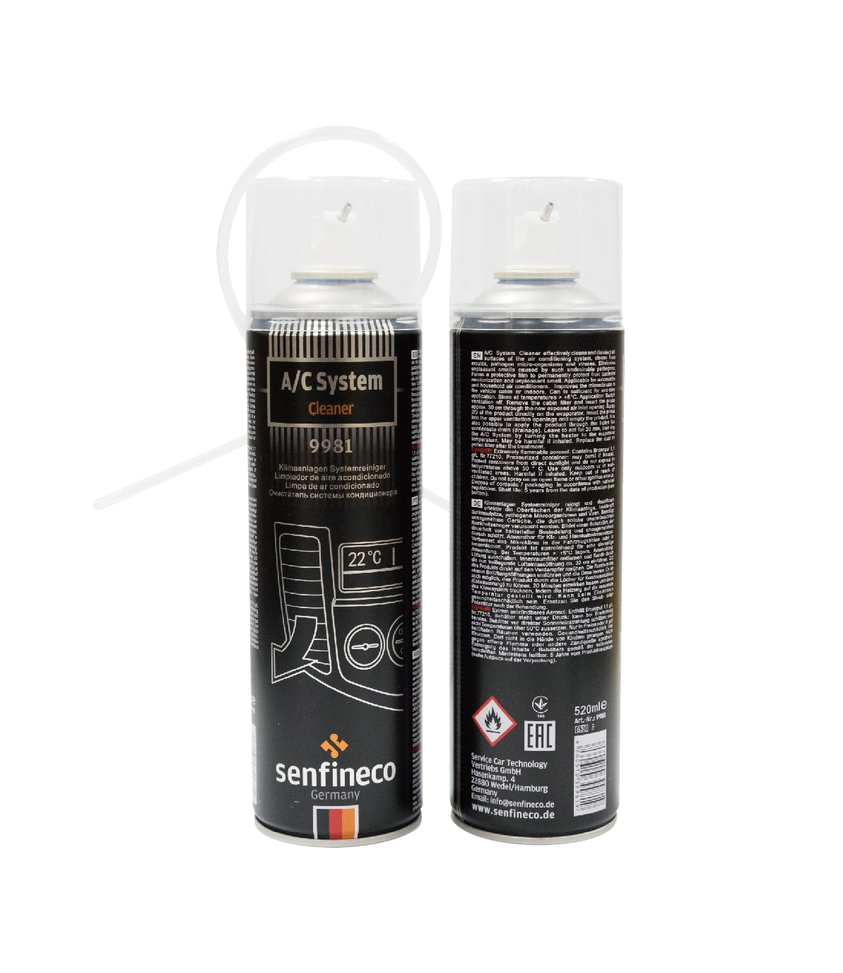 【 德國SENFINECO】冷氣風箱清洗劑9981 520ml