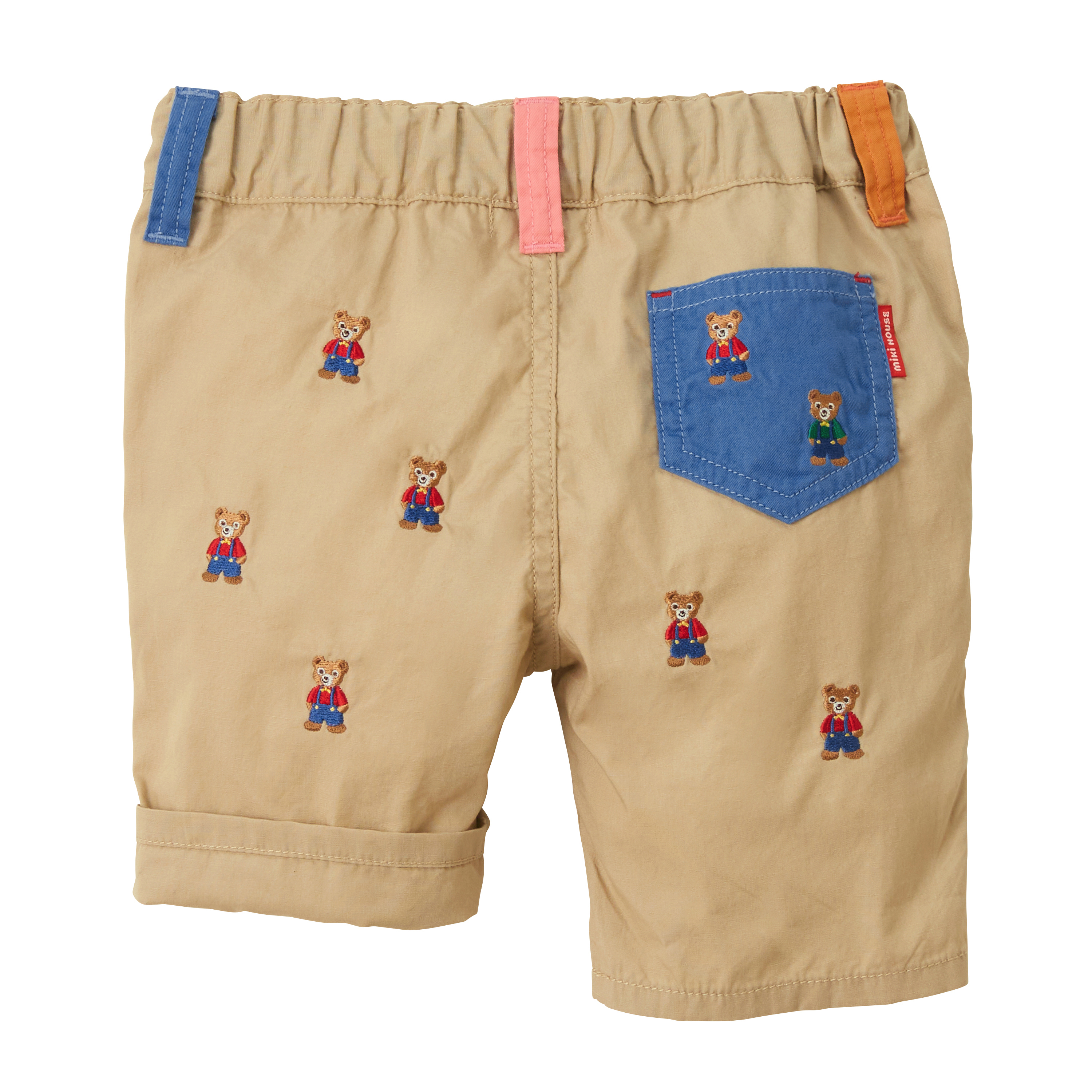 普奇熊刺繡六分褲-駝