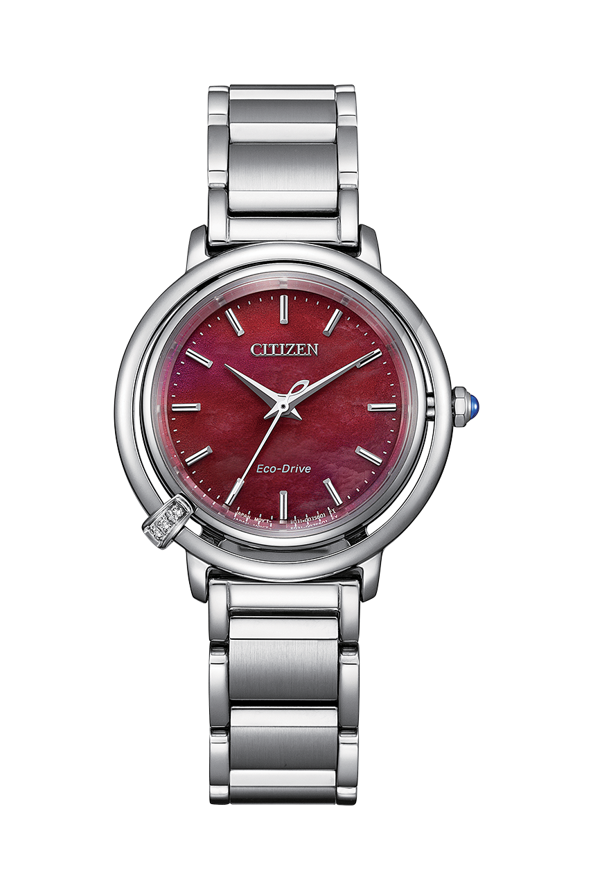CITIZEN L ARCLY COLLECTION EM1090-78X Watch Red surface x silver strap (with calfskin strap 1090-78X) EM1090-78X (配有小牛皮錶帶 1090-78X) 手錶