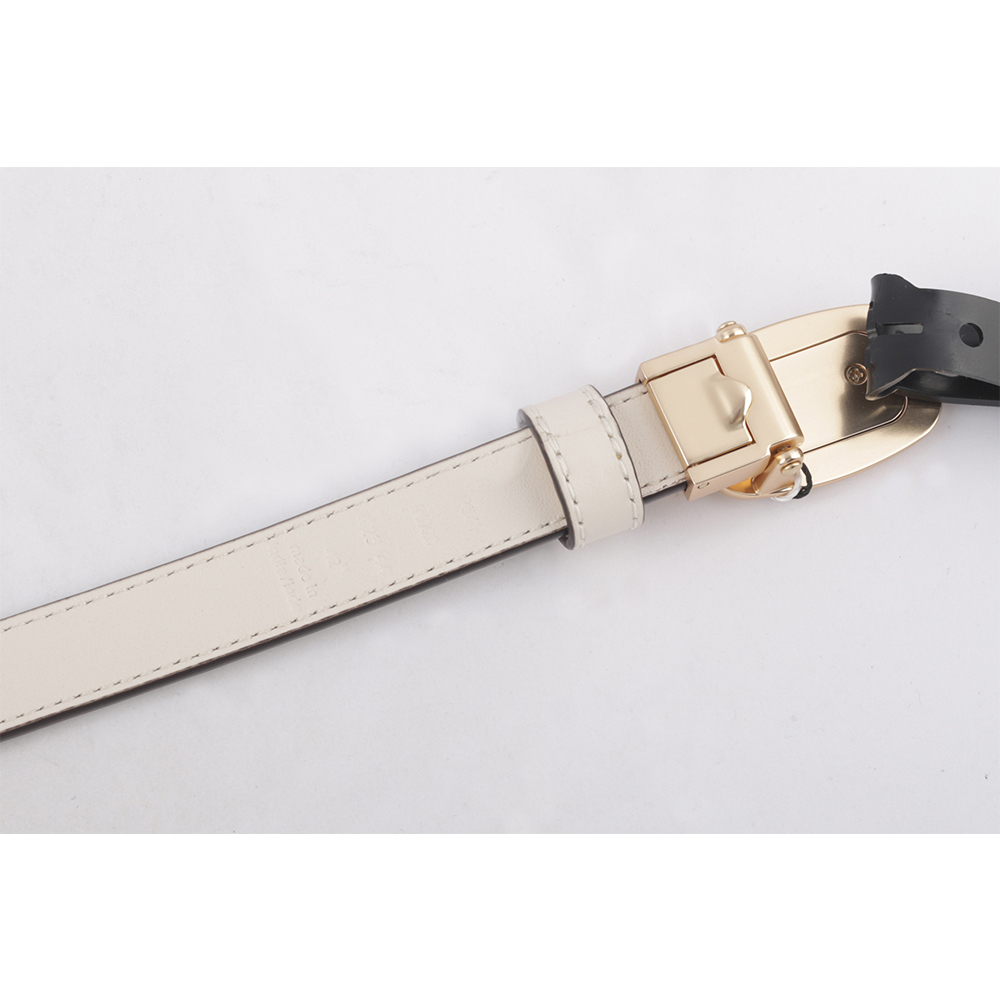 【COACH】Eliza 金頭橢圓標誌塗層帆布寬1.8cm皮帶(淺卡其/白色) CP367 IMDQC