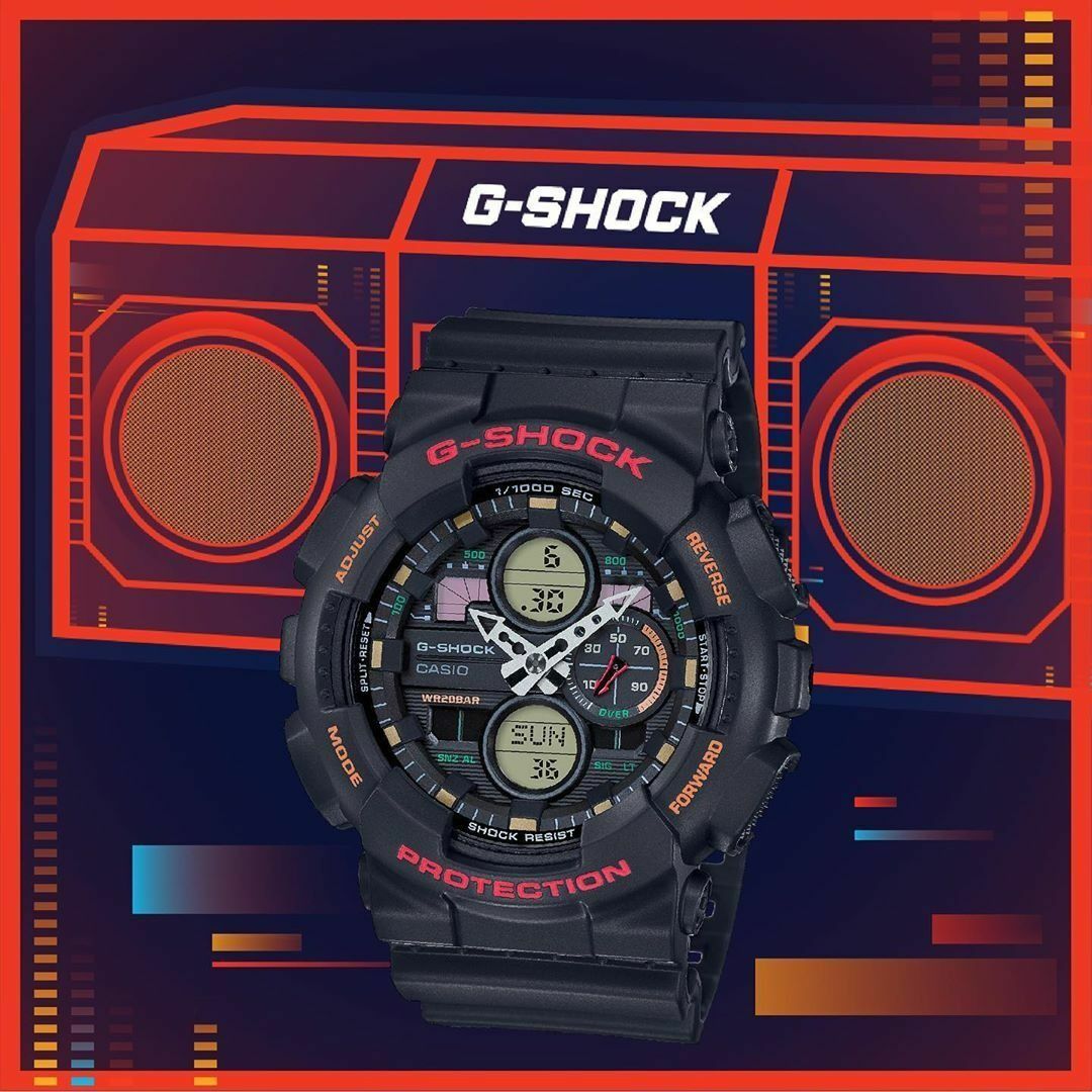 Casio G-Shock GA-140-1A4 指針數碼雙顯 手錶 (香港行貨)