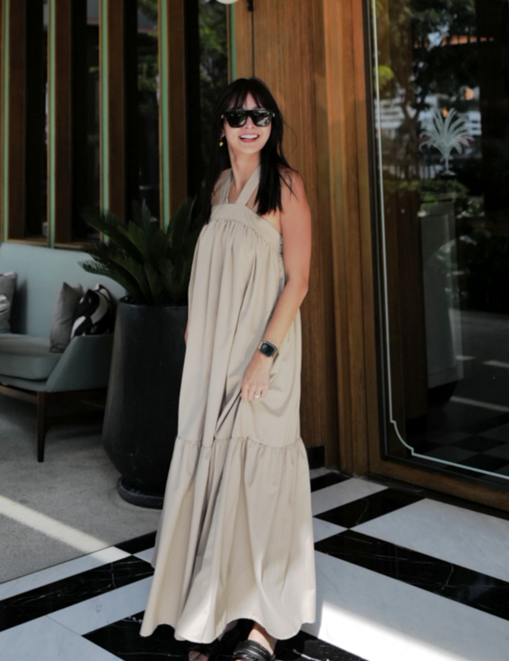 交叉美背蛋糕洋裝（4尺寸）