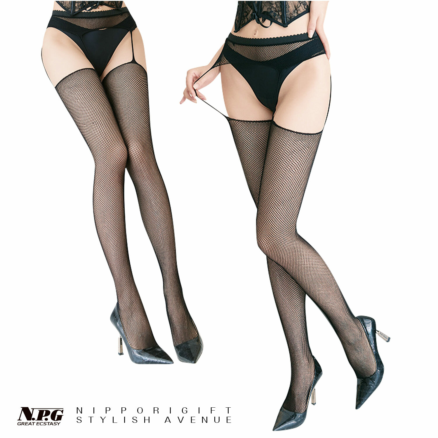 日本NPG  臀部網吊帶網吊帶絲襪