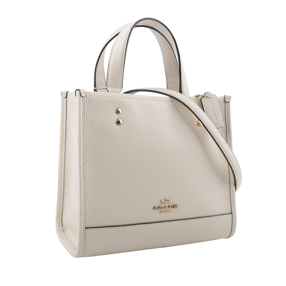 【COACH】Dempsey Tote 22 金字荔枝皮革二用托特包