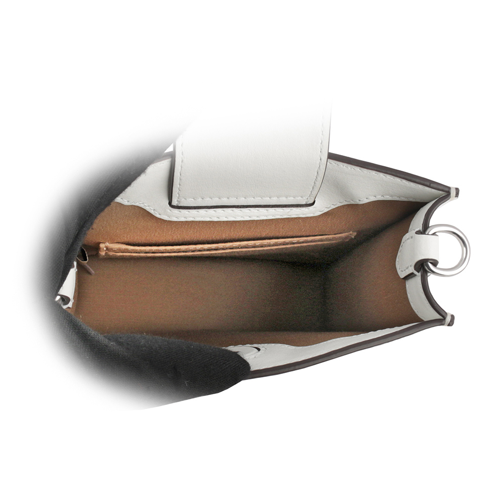 【COACH】銀字刺繡背帶塗層帆布迷你二用琴譜包(冰川白) CP011 SVVS5