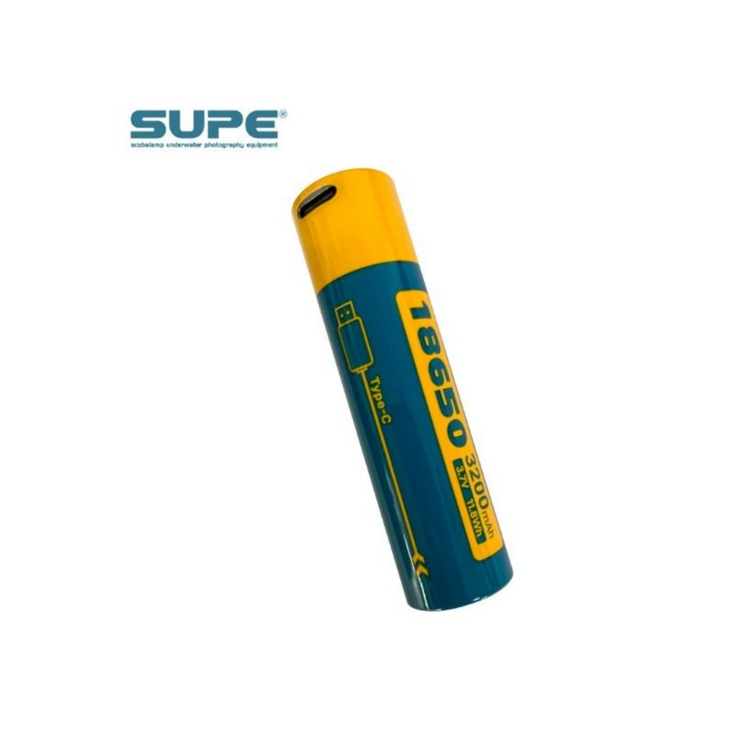 ※SUPE 18650電池 3200mAh (Type-C充電)