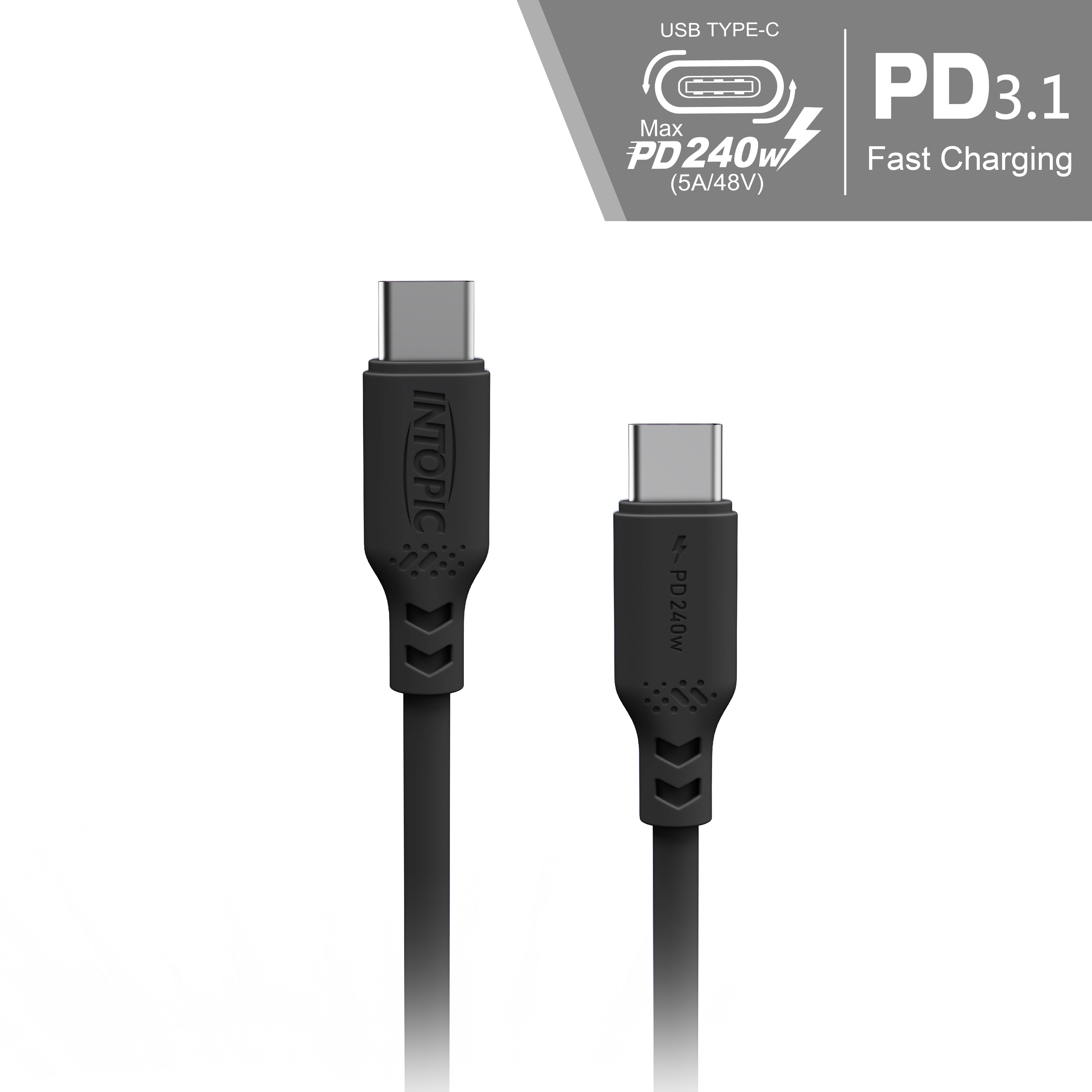 Type-C PD240W液態矽膠充電傳輸線(長200公分) CB-CTC-L35