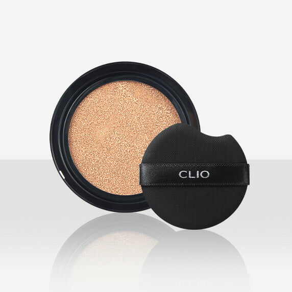 CLIO【15g + 補充裝15g】新款黑方盒皇牌魔力極緻長效無瑕氣墊粉底 3 Linen 自然白 8809862283154