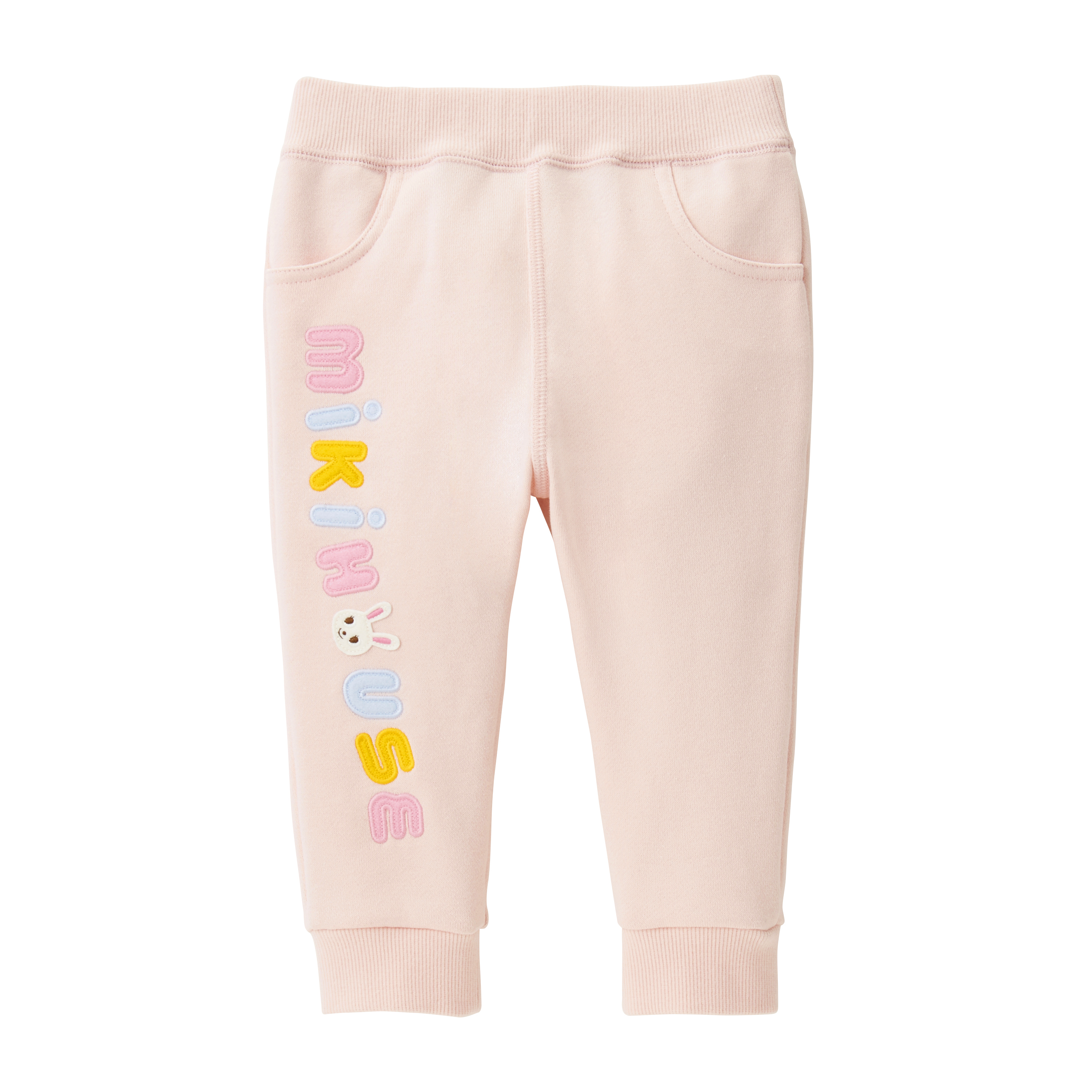 舞颯兔彩色字母運動長褲-橙紅