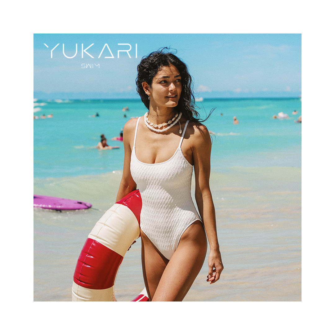 ▲Yukari Cindy 氣質紋路保守運動衝浪連身泳裝 [YA030]