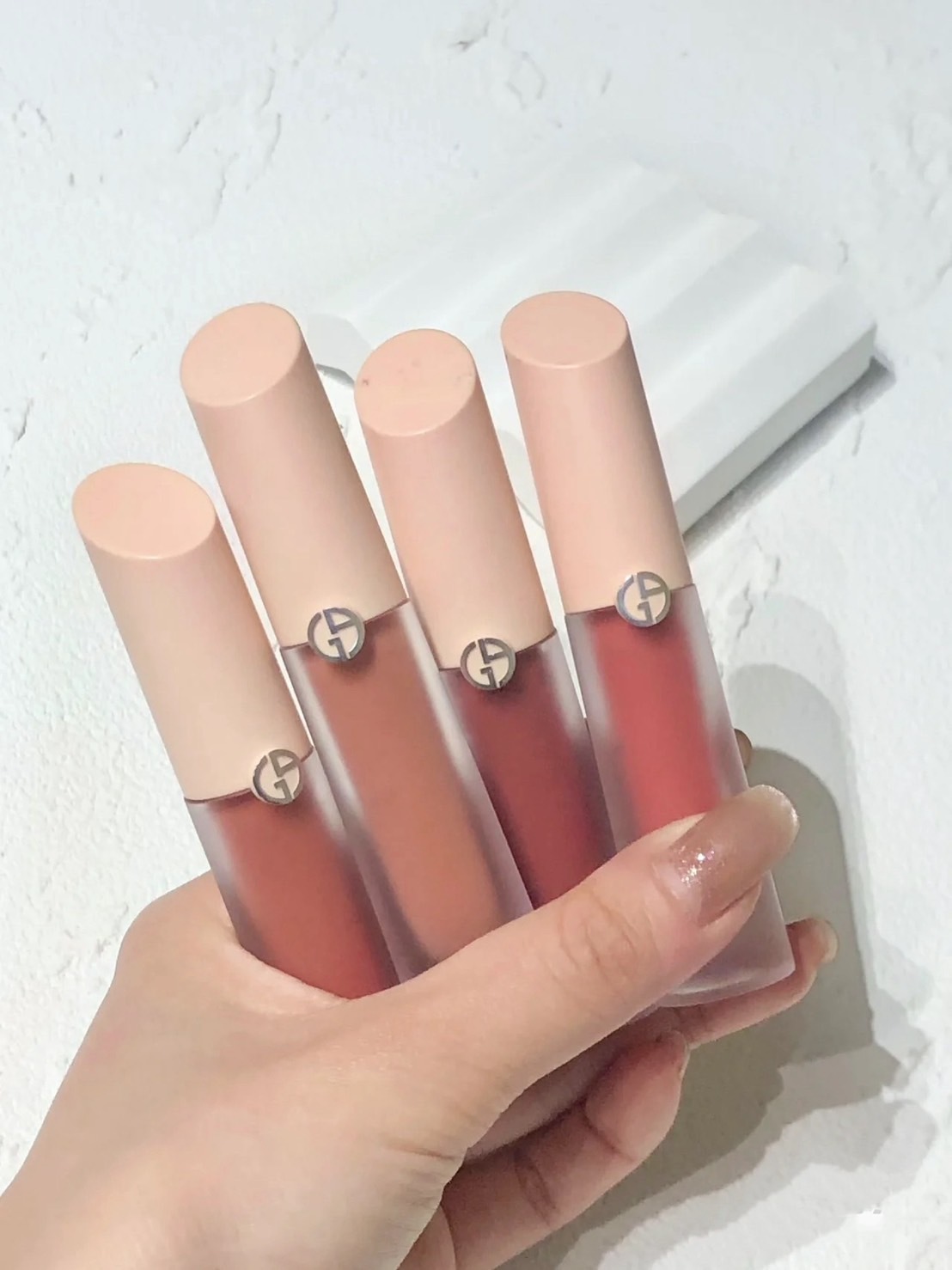 現貨 Giorgio Armani GA 奢華訂製水唇釉 冷煙粉胖丁