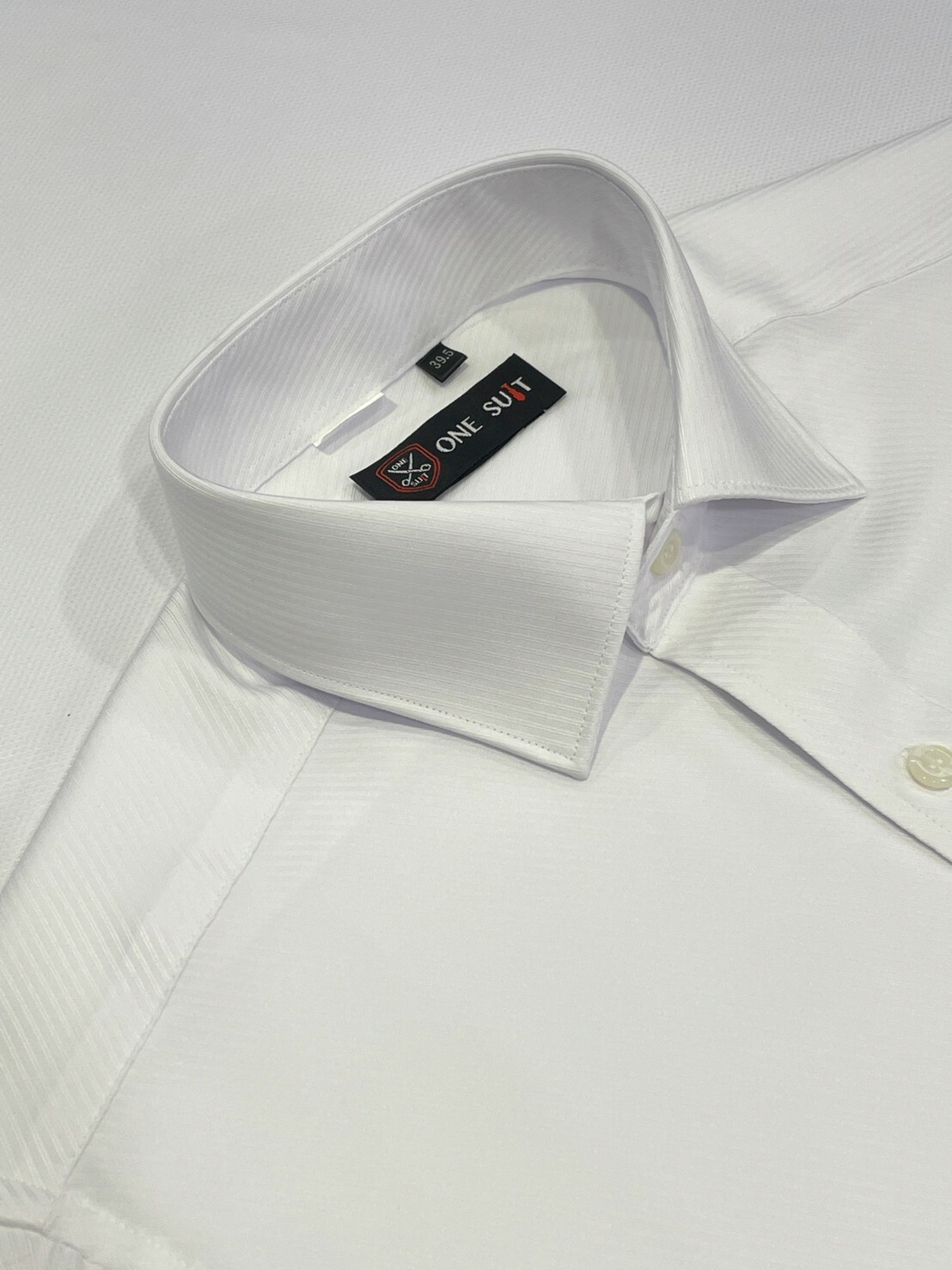 白色斜紋男長袖襯衫7