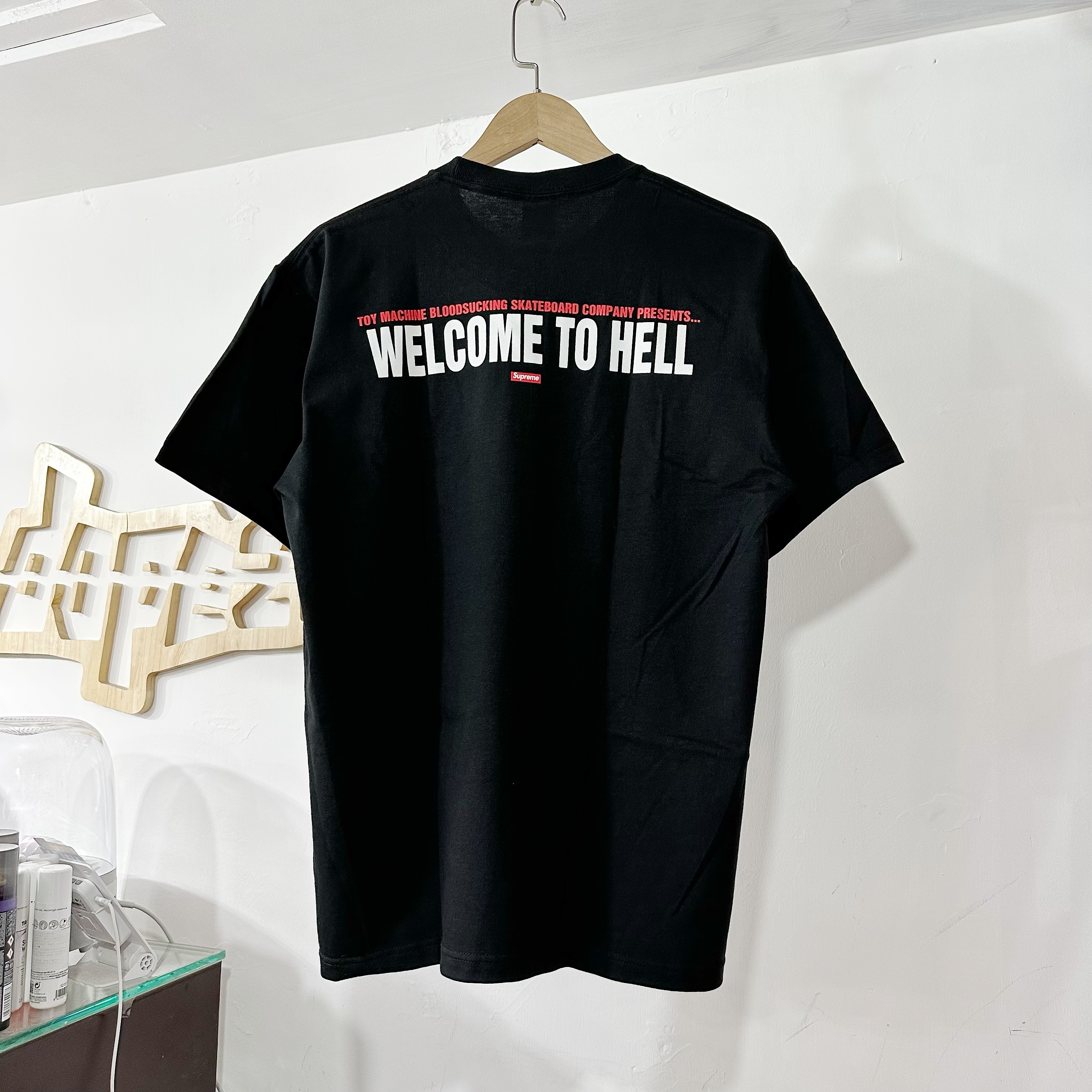 Supreme SS24 Toy Machine Welcome To Hell Tee Black