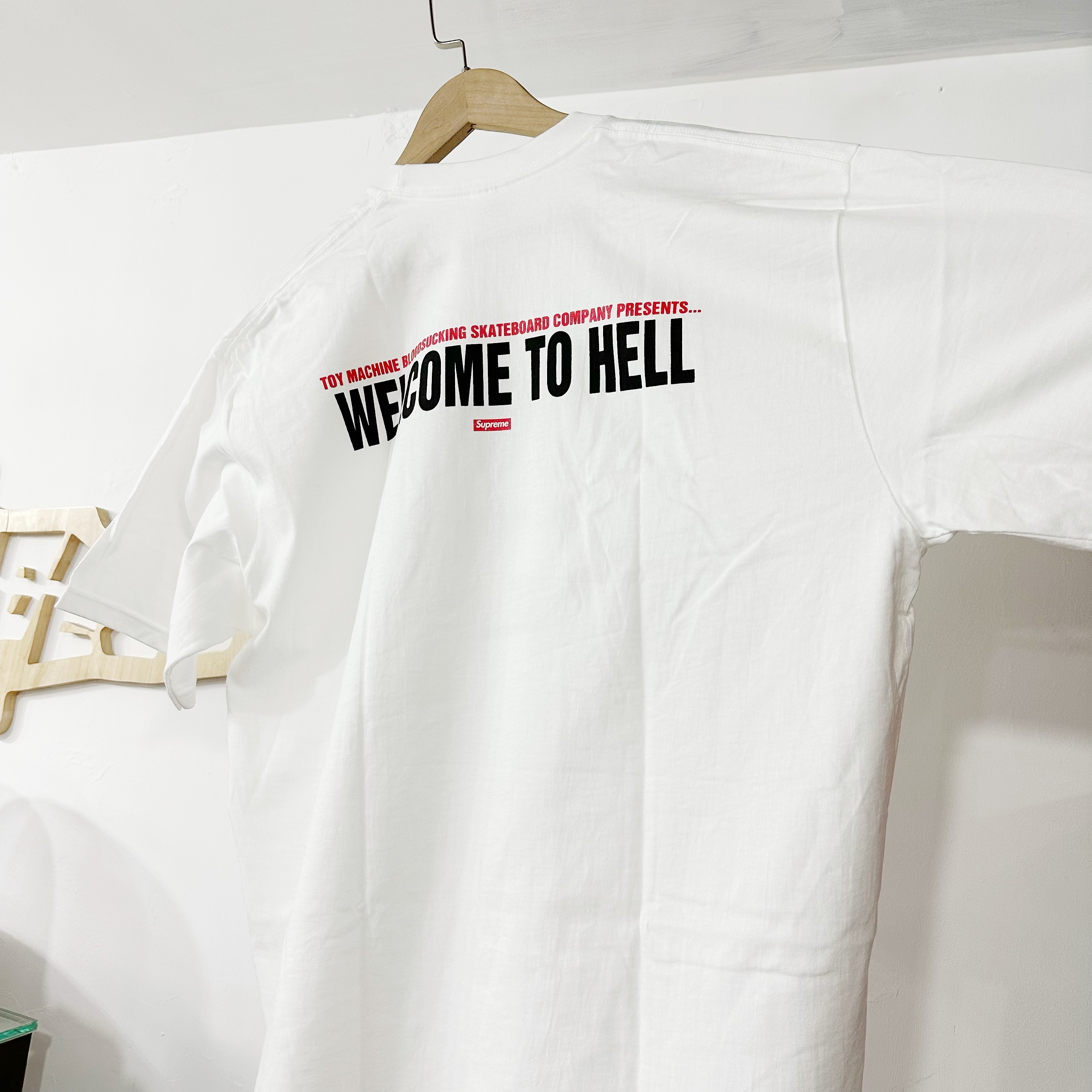 Supreme SS24 Toy Machine Welcome To Hell Tee White