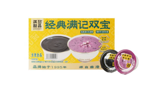 滿記甜品 經典滿記雙寶 (經典港式芝麻糊180克*4+椰香芋頭紫米露180克*4)
