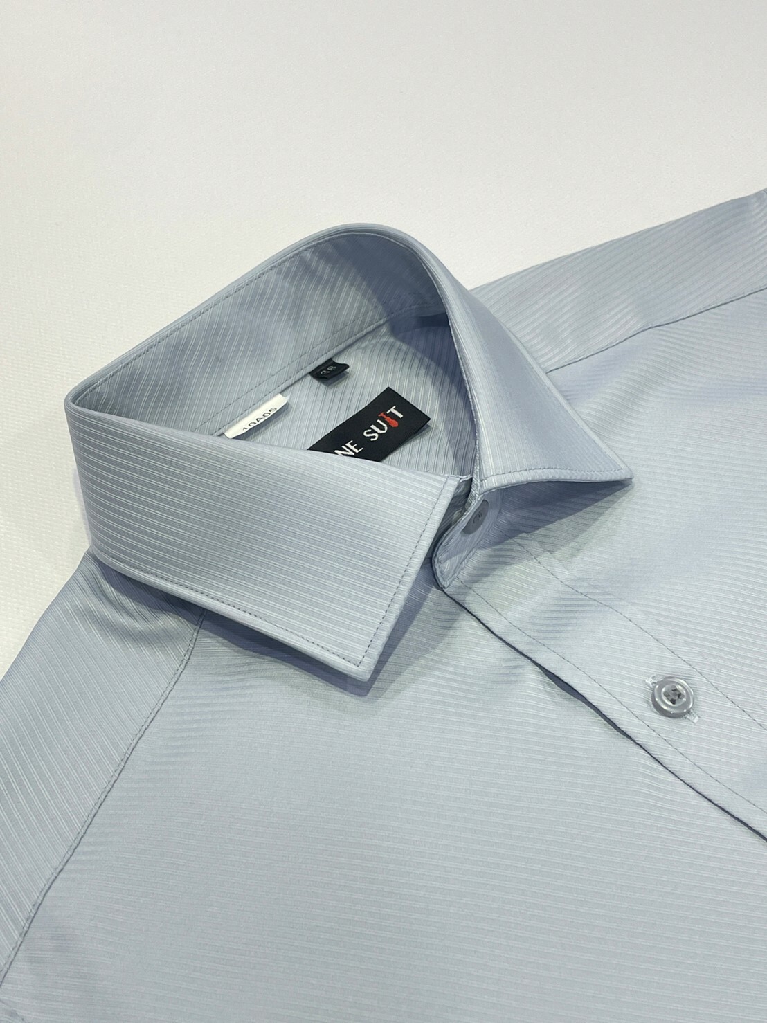 藍灰色斜紋男長袖襯衫7