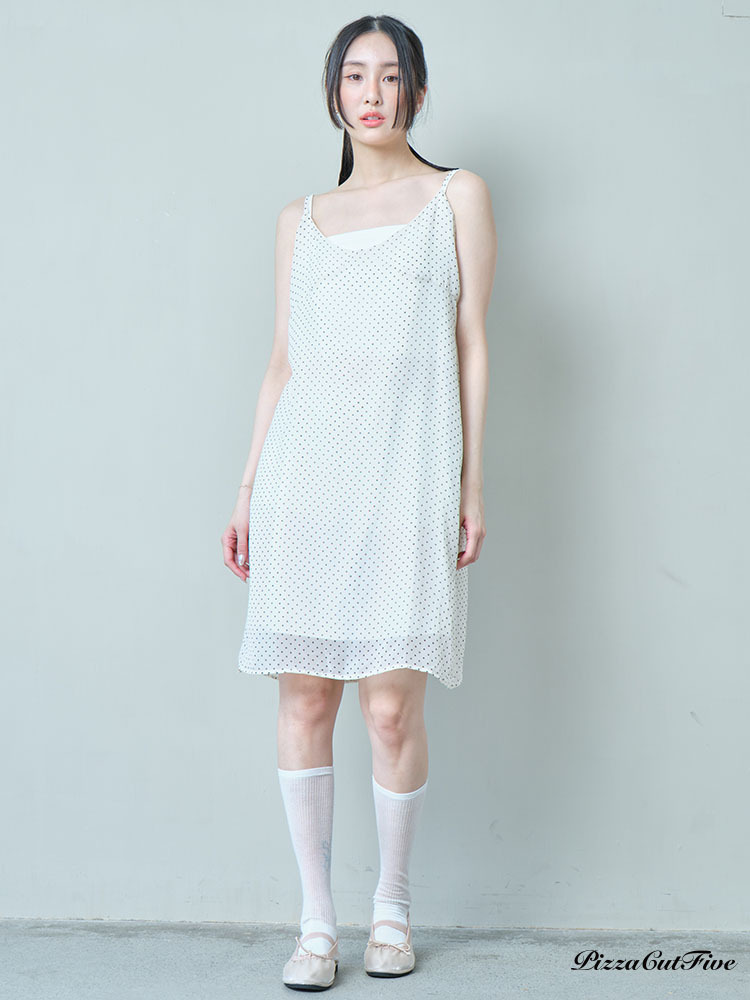 [SALE]圓點細肩帶短洋裝 PizzaCutFive PCF241487016