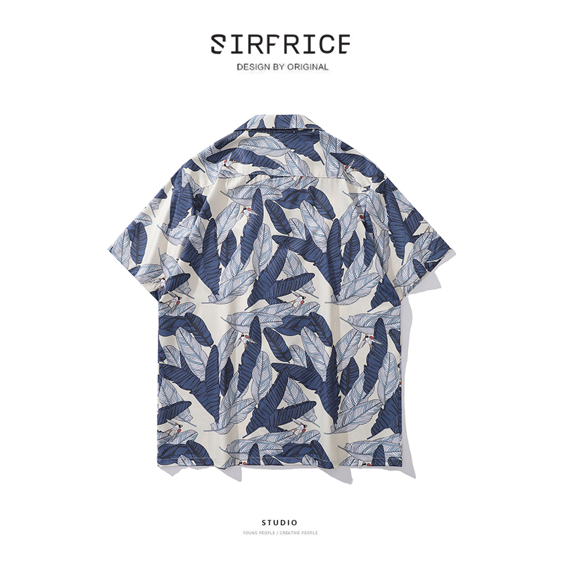 花襯衫 古巴領 涼感滑面