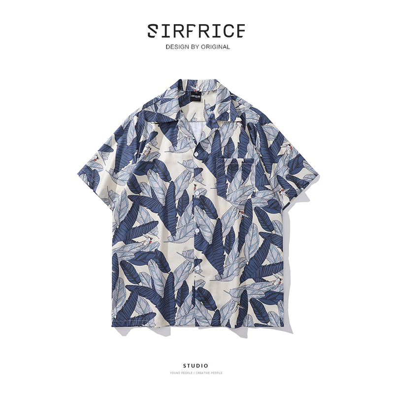 花襯衫 古巴領 涼感滑面