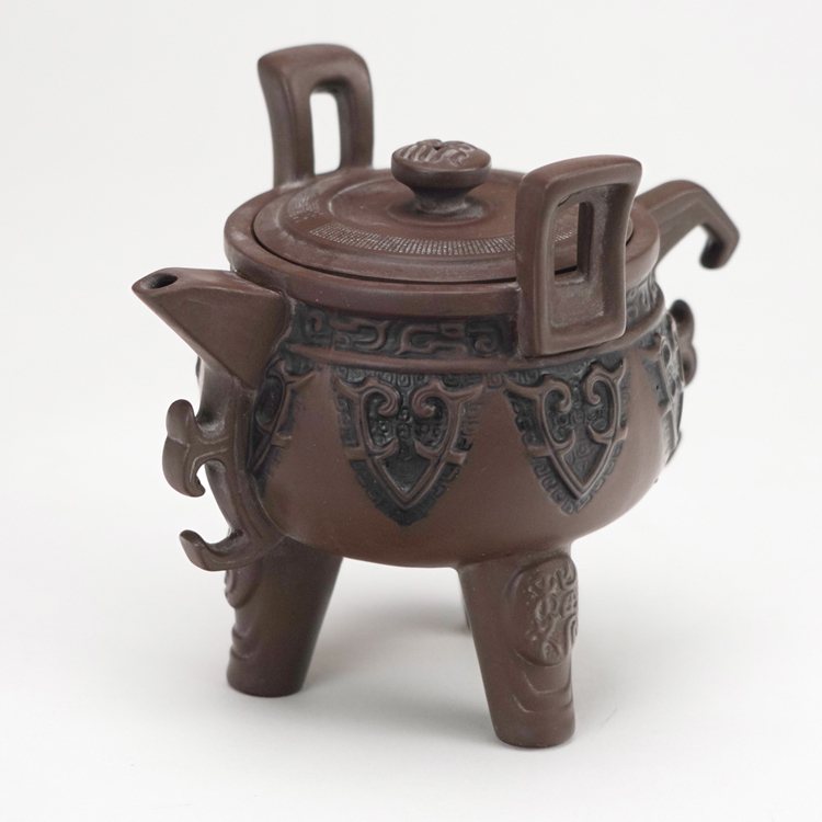 鹿港窯禮品館│創意中國古典茗壺微雕孫子兵法系列十三篇~三國鼎立茶壺 微雕文字(台灣製)