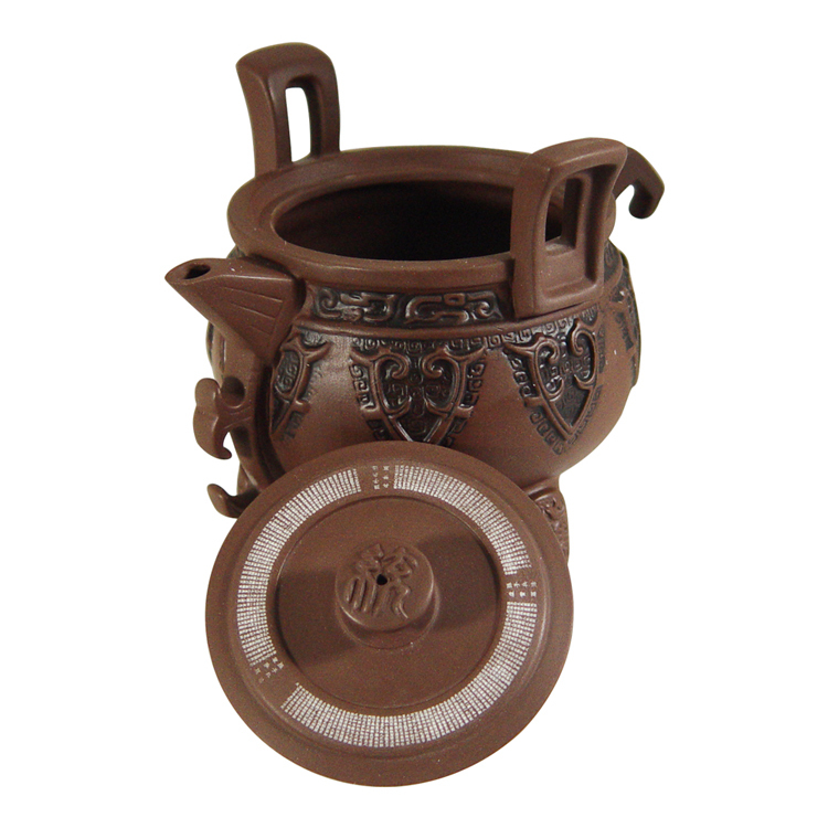 鹿港窯禮品館│創意中國古典茗壺微雕孫子兵法系列十三篇~三國鼎立茶壺 微雕文字(台灣製)