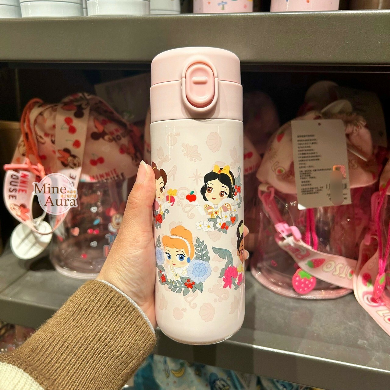 Q版 萌萌 公主系列 Princess Line 公主集合 圖案 保溫瓶 水壺 -上海迪士尼樂園