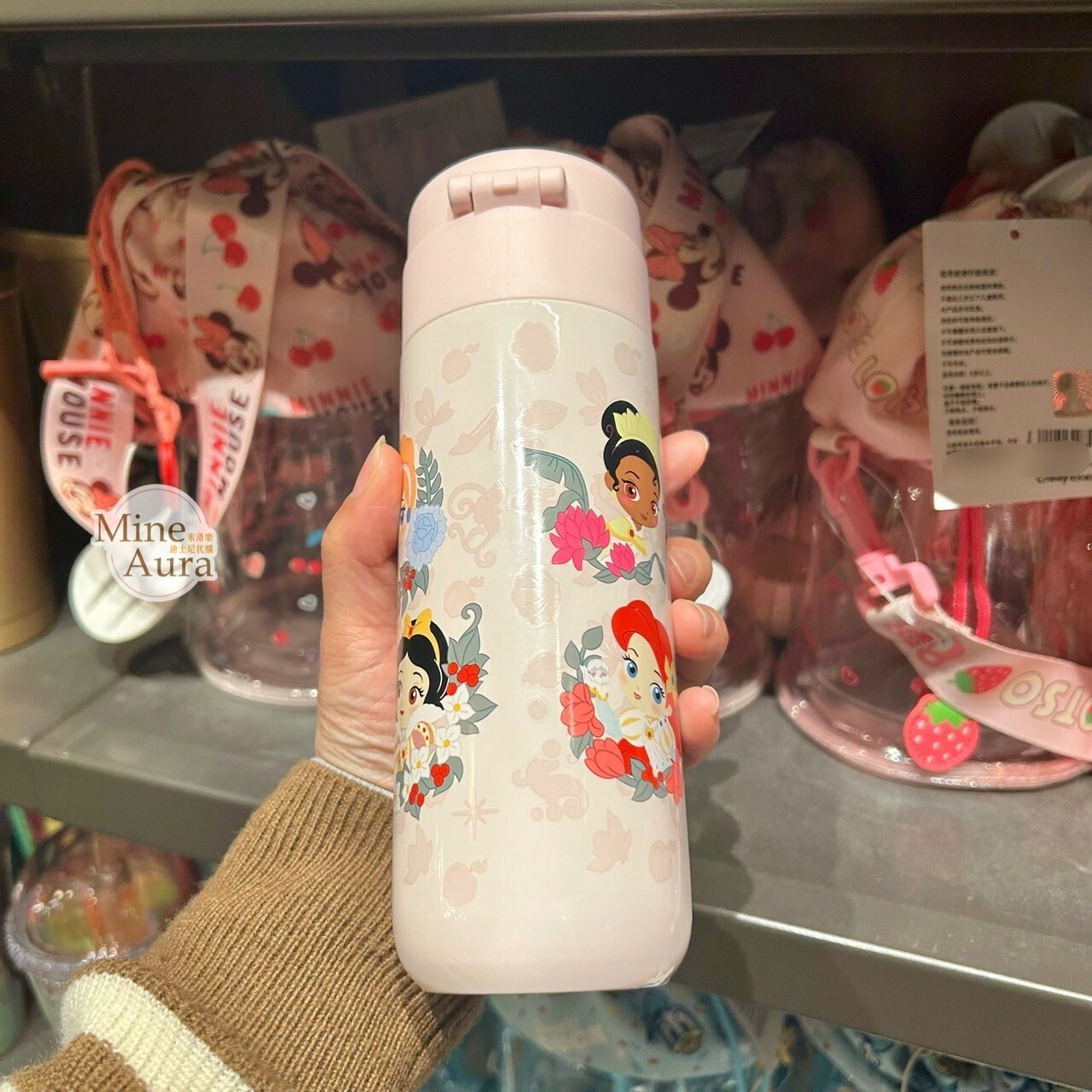 Q版 萌萌 公主系列 Princess Line 公主集合 圖案 保溫瓶 水壺 -上海迪士尼樂園