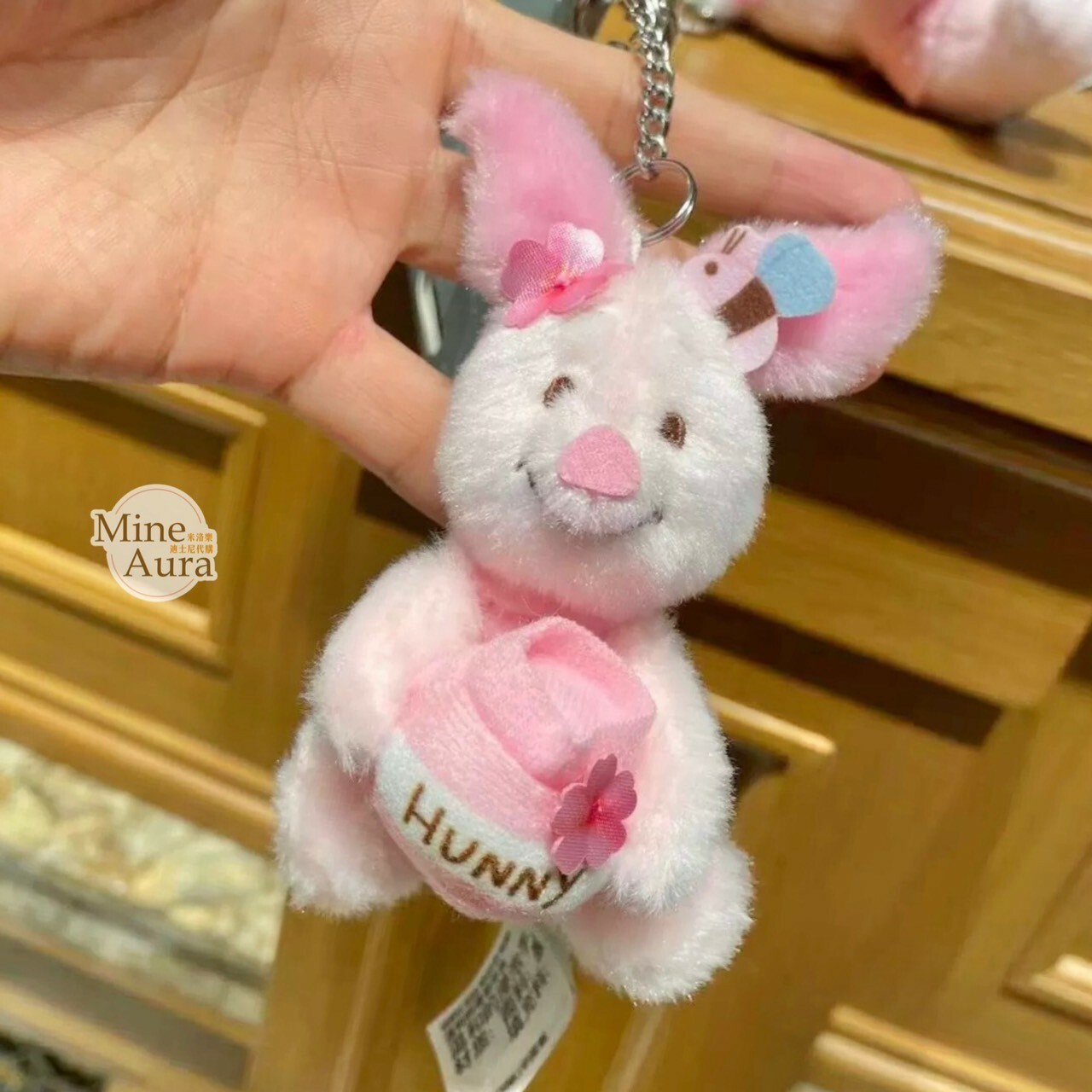 (現貨) 春花爛漫系列 櫻花粉 小豬 皮傑 piglet 絨毛 鑰匙圈 吊飾 小熊維尼 Winnie the Pooh -香港迪士尼樂園