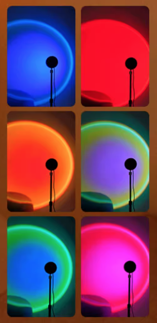 LED Sunset Desk Lamp 新款遙控變色落日燈