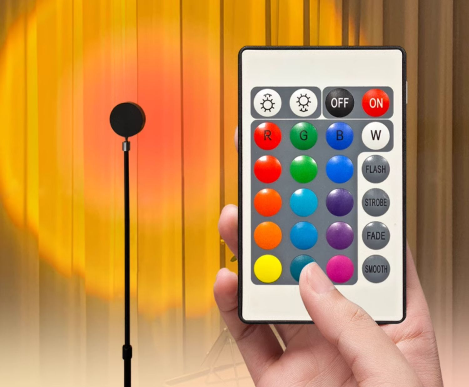 LED Sunset Desk Lamp 新款遙控變色落日燈