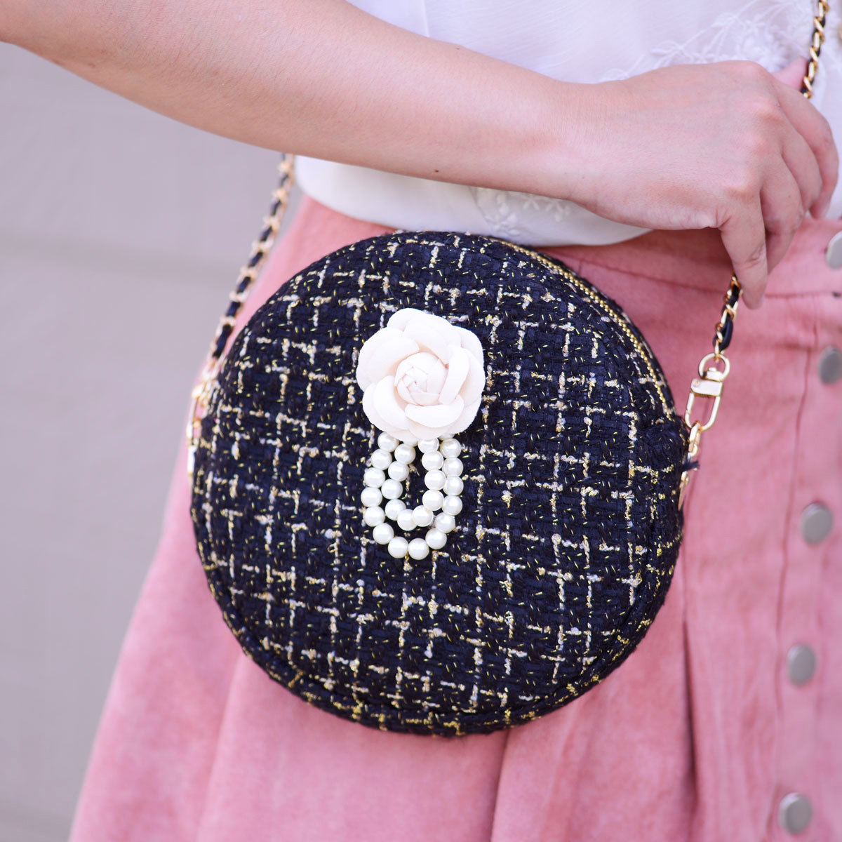 小香風毛尼布料(一尺)【贈小香圓形斜背包紙型】