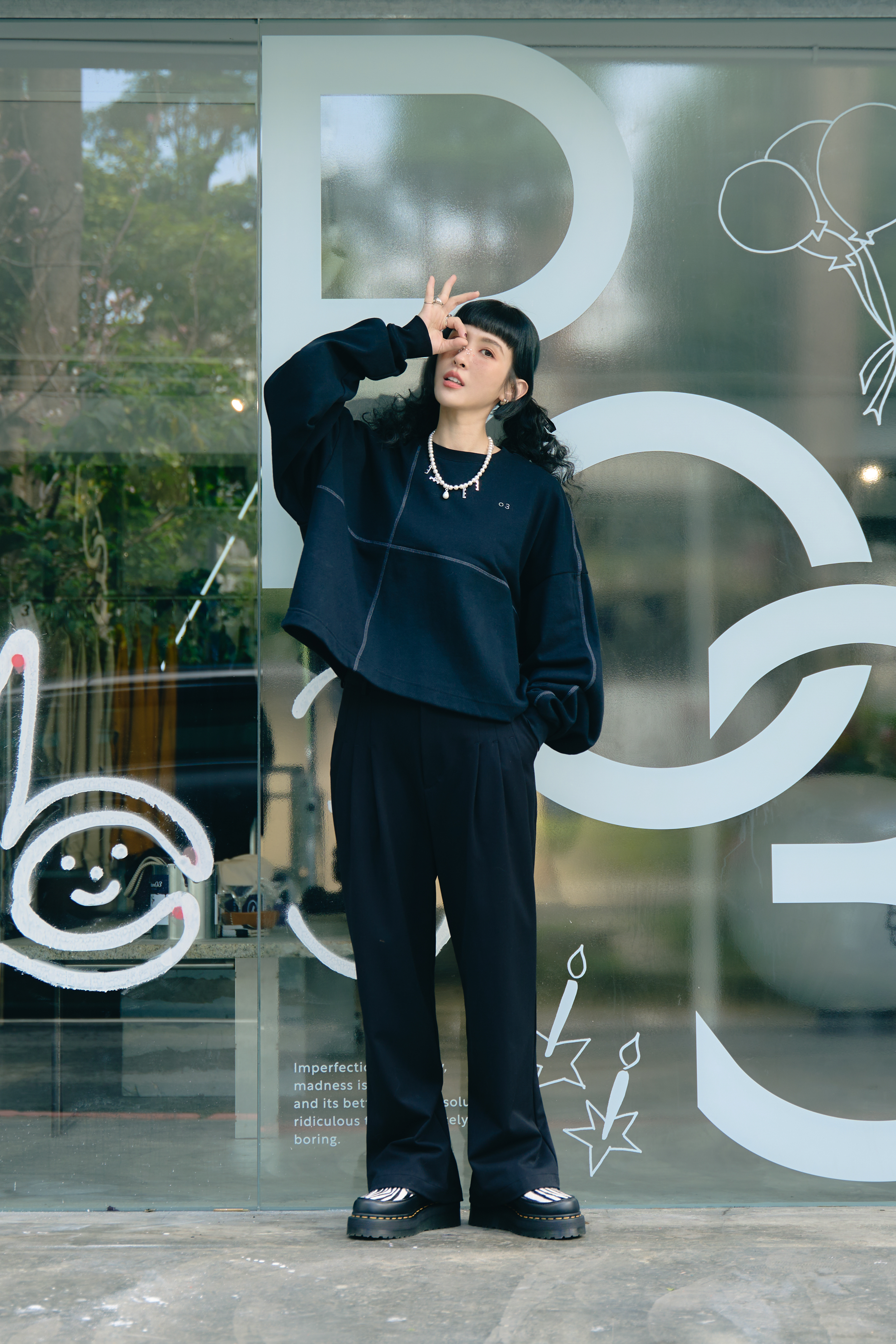 Stapler Cocoon Trousers | Black