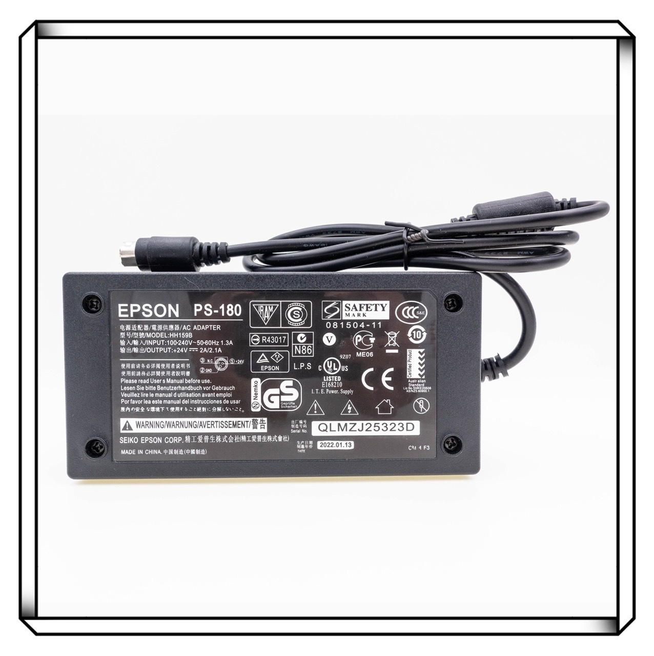 EPSON PS180 3針 24V 2A/2.A WP-103S 三針圓頭變壓器 發票機變壓器
