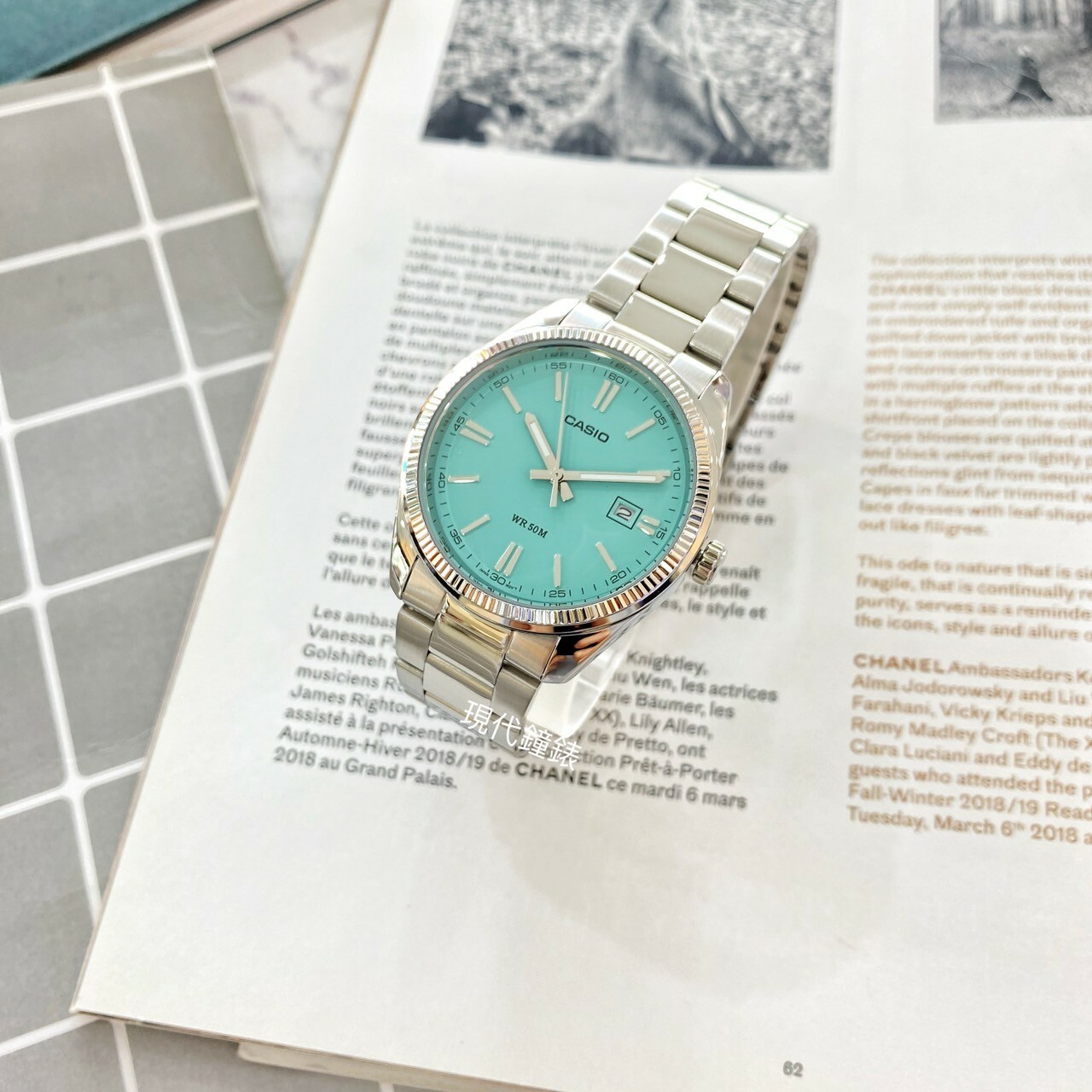 【CASIO 卡西歐】 潮流鮮豔色彩不鏽鋼腕錶MTP-1302PD-2A2 38.5mm 現代鐘錶